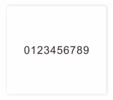 serial numbering printed