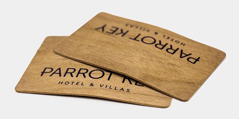 wooden card-5 curved wooden cards